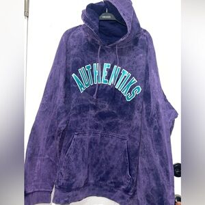 Authentiks purple acid wash hoodie Size: XXXL #skater